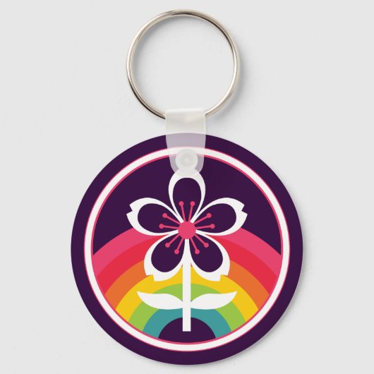 Porte-clés cerisier arc-en-ciel (Recto)