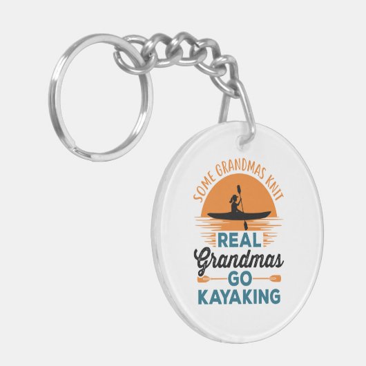 Porte-clés Certains Grandmas Knit Real Grandmas Go Kayak (Devant gauche)