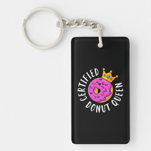 Porte-clés Certifié Donut Queen Funny Girls Femmes Doughnut (Devant)