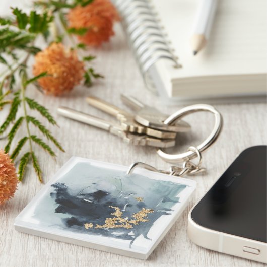 Porte-clés Cerulean & Or (Devant Droit)