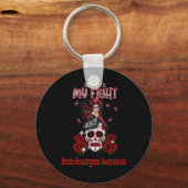 Porte-clés Cerveau Aneurie Sensibilisation Son combat est mon (Verso)