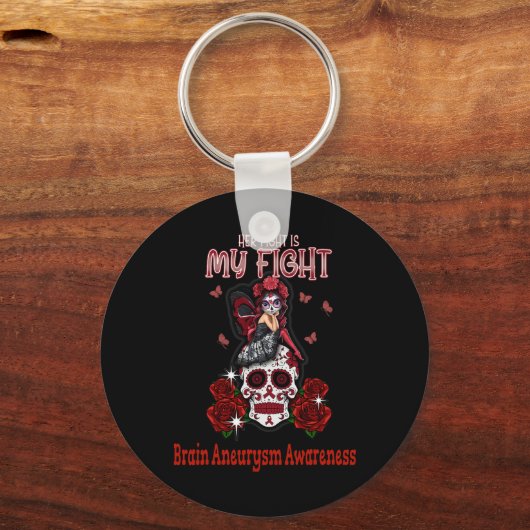 Porte-clés Cerveau Aneurie Sensibilisation Son combat est mon (Verso)