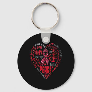 Porte-clés Cerveau Aneurysme Sensibilisation Mots du coeur Ba