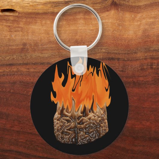 Porte-clés cerveau en feu (Recto)