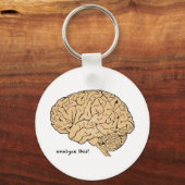 Porte-clés Cerveau Humain : Analysez Ceci ! (Recto)