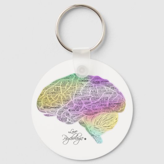Porte-clés Cerveau psychologie (Recto)