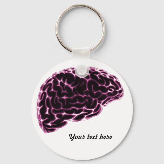 Porte-clés Cerveau X-Ray - rose (Recto)