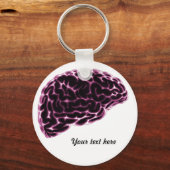 Porte-clés Cerveau X-Ray - rose (Recto)