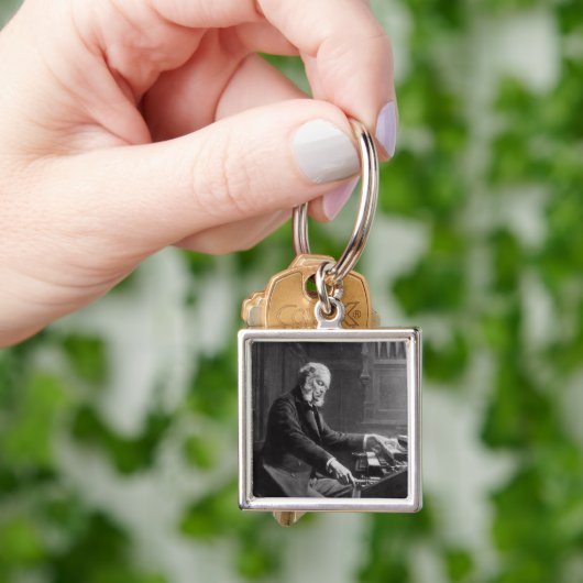 Porte-clés Cesar Franck à la console de l'organe (main)