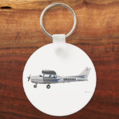 Porte-clés Cessna 172 Skyhawk Blue (Recto)