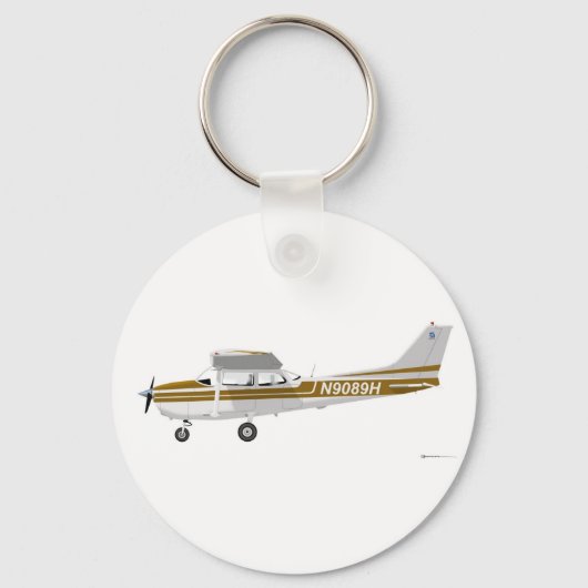 Porte-clés Cessna 172 Skyhawk Brown (Recto)