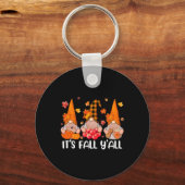 Porte-clés C'est automne Y'all Gnomes Thanksgiving Halloween  (Recto)