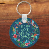 Porte-clés C'est bien avec mon âme, Hymn, Citation Inspiratio (Verso)