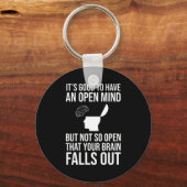 Porte-clés C'est bien d'avoir un esprit ouvert et drôle et sc (Recto)