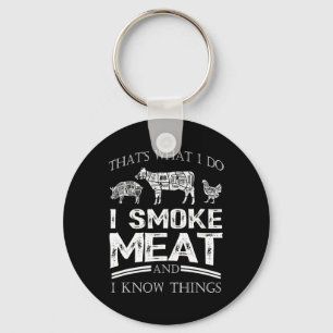 Porte-clés C'est ce que je fais je fume de la viande je conna