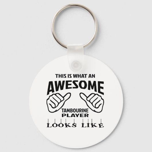 Porte-clés C'est ce qu'un super joueur de Tambourine semble l (Recto)