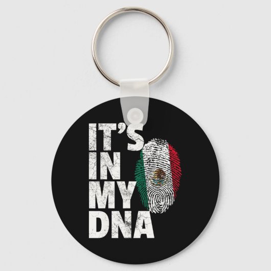 Porte-clés C'est dans mon Adn Mexicain drapeau Cinco De Mayo  (Recto)