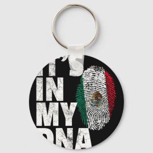 Porte-clés C'est Dans Mon Adn Mexicain Drapeau Du Mexique Cin