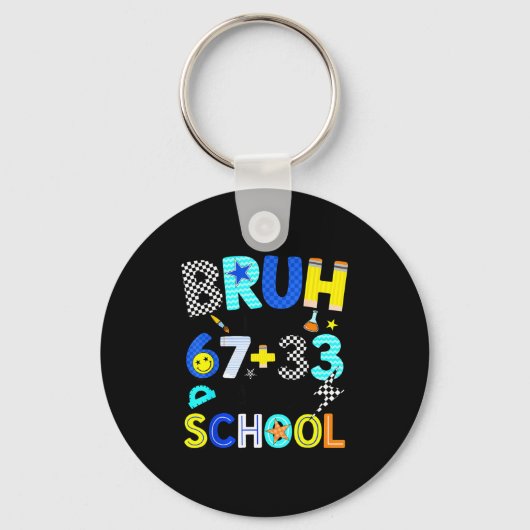 Porte-clés C'est de Bruh 67 33 Jours École (Recto)