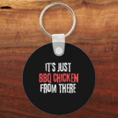 Porte-clés C'est juste du poulet barbecue de là mème (Recto)