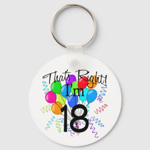 Porte-clés C'est juste que j'ai 18 ans - anniversaire