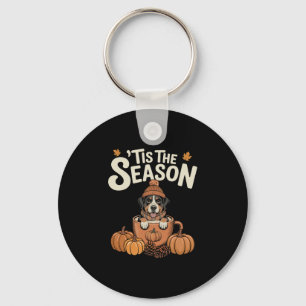 Porte-clés C'est la saison chien suisse café automne citrouil