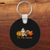Porte-clés C'Est La Saison Citrouille Leaf Latte Fall Thanksg (Recto)
