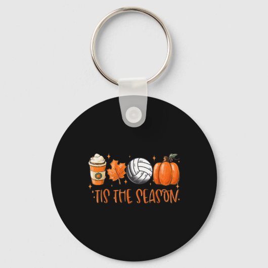 Porte-clés C'Est La Saison Citrouille Leaf Latte Fall Volleyl (Recto)