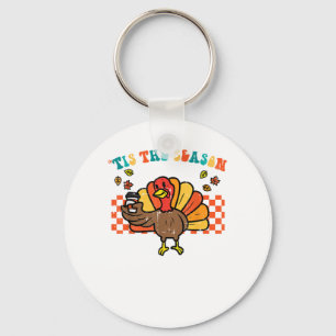 Porte-clés C'est La Saison Dinde Café Thanksgiving Automne Ho