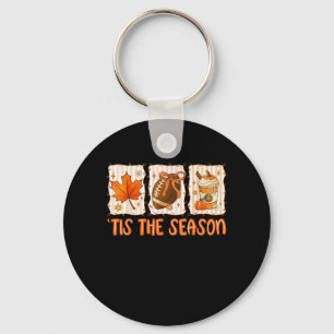 Porte-clés C'Est La Saison Football Halloween Thanksgiving