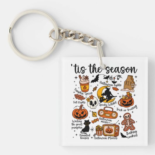 Porte-clés 'C'est la saison Halloween Doodles (Devant)