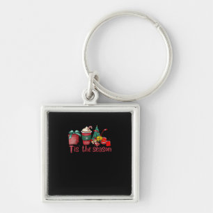 Porte-clés C'Est La Saison Hockey Coffee Noël Père Noël