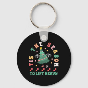 Porte-clés C'Est La Saison Pour Lever Lourd Arbre De Noël Gym