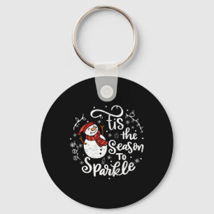 Porte-clés C'Est La Saison Pour Sparkle Snowman Famille De No