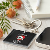 Porte-clés C'est la saison verglaçante hiver neige Noël (Devant Droit)