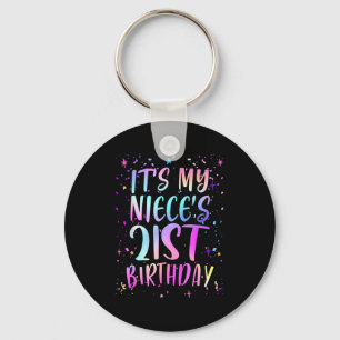 Porte-clés C'est l'anniversaire de ma nièce 21 ans Coloré Joy