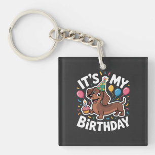Porte-clés C'est l'anniversaire de mon teckel
