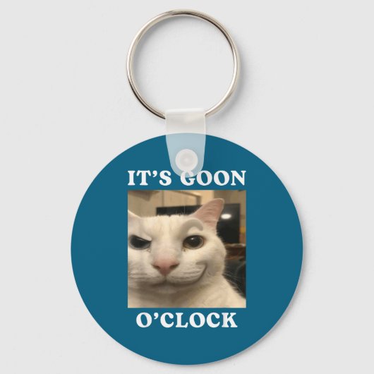 Porte-clés C'est l'heure de Goon Chat Drôle  (Recto)