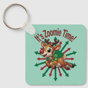 Porte-clés C'est l'heure de Zoomie ! Les rennes de Noël