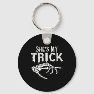 Porte-clés C'est ma belle squelette jumelée à l'Halloween