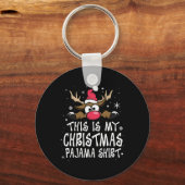 Porte-clés C'est ma chemise de pyjama de Noël drôle de Noël (Recto)
