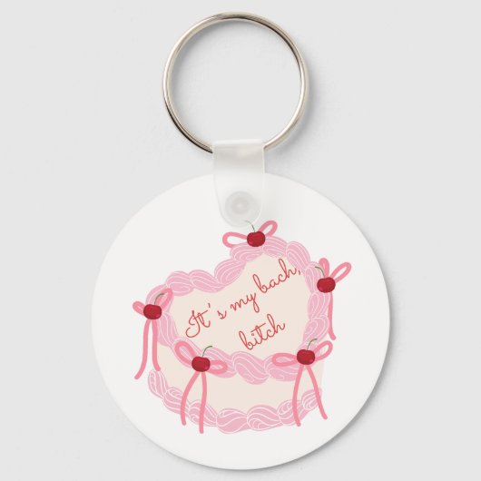 Porte-clés C'est ma Demoiselle d'Honneur | Gâteau Coquette po (Recto)