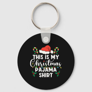 Porte-clés C'est ma lumière de pyjama de Noël de Noël