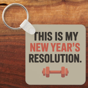 Porte-clés C'est Ma Résolution De Nouvel An Motivation Gym