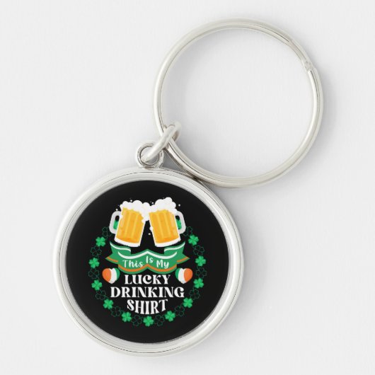 Porte-clés C'est ma Saint-Patrick de bière chanceuse (Devant)