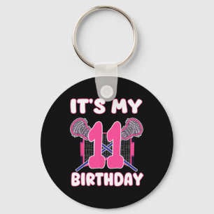 Porte-clés C'est mon 11e anniversaire Lacrosse Theme Party 11