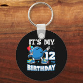Porte-clés C'est mon 12e anniversaire Dabbing Bowling 12 ans (Recto)