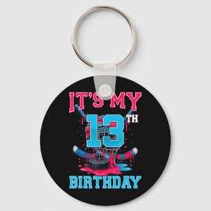 Porte-clés C'est mon 13e anniversaire Hockey 13 ans Crème gla