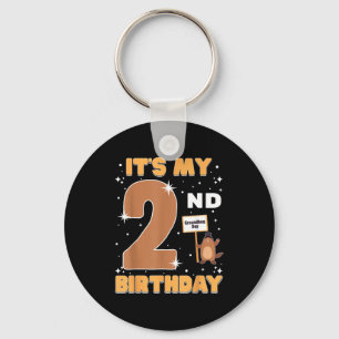 Porte-clés C'est mon 2ème anniversaire Jour de la marmotte 2 