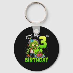 Porte-clés C'est mon 3e anniversaire Zombie Lover 3 ans Garço